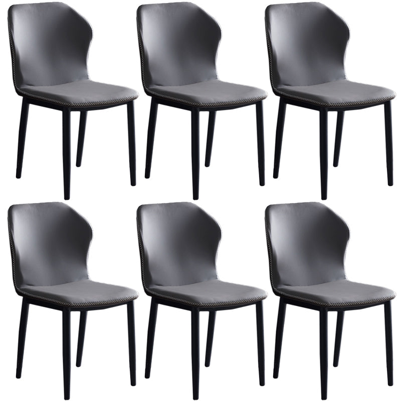 Zeitgenössischer Stahl Essstuhl Flügelback -Seitenmöbel im matten Finish für Innenräume