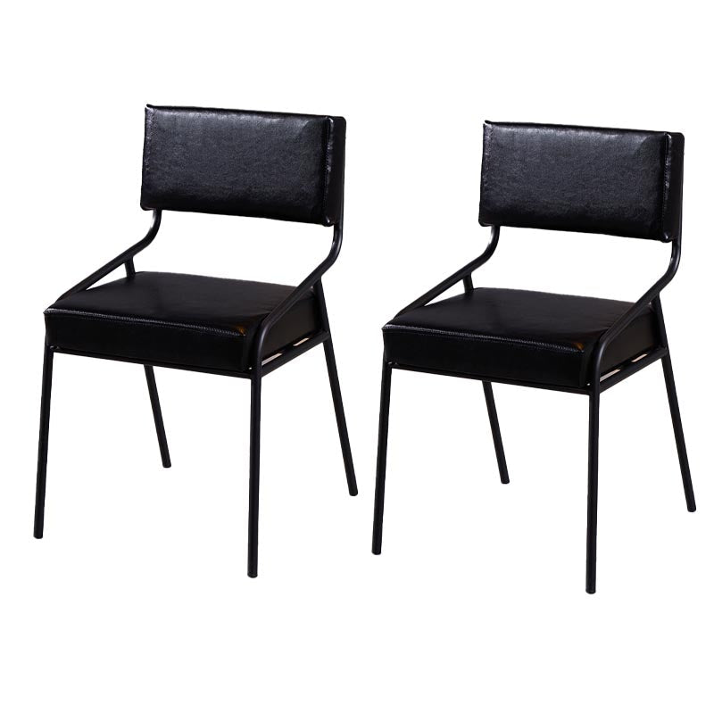 Silla de comedor de cuero industrial tapizada