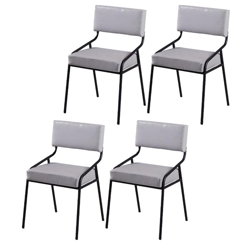 Silla de comedor de cuero industrial tapizada