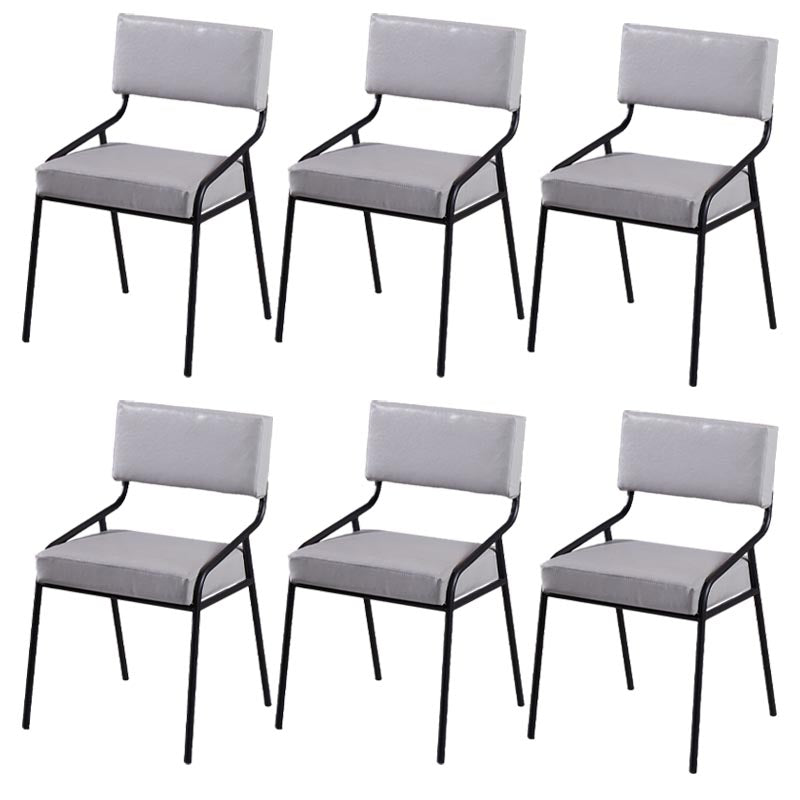 Silla de comedor de cuero industrial tapizada