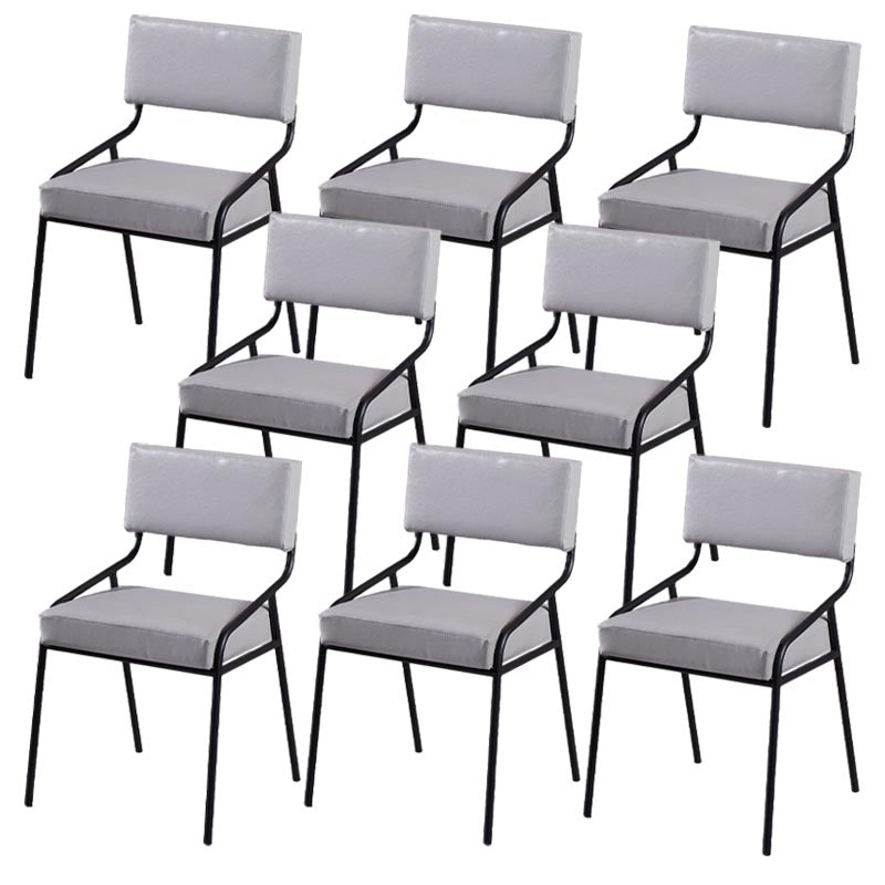 Silla de comedor de cuero industrial tapizada