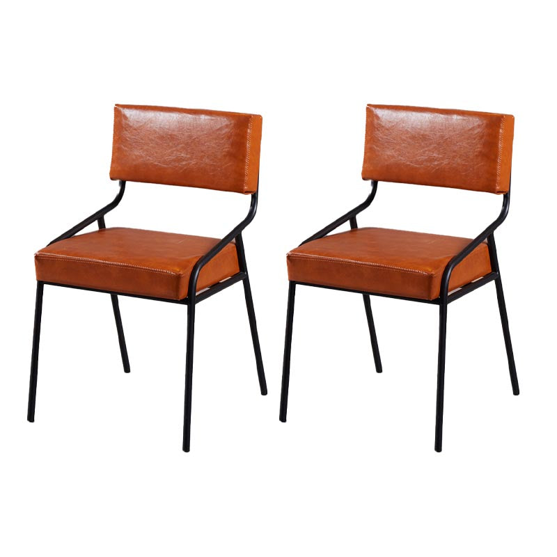 Silla de comedor de cuero industrial tapizada