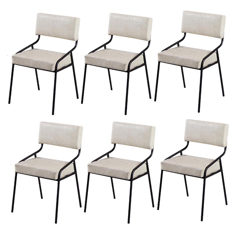 Silla de comedor de cuero industrial tapizada