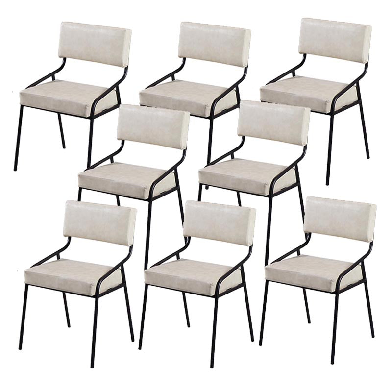 Silla de comedor de cuero industrial tapizada