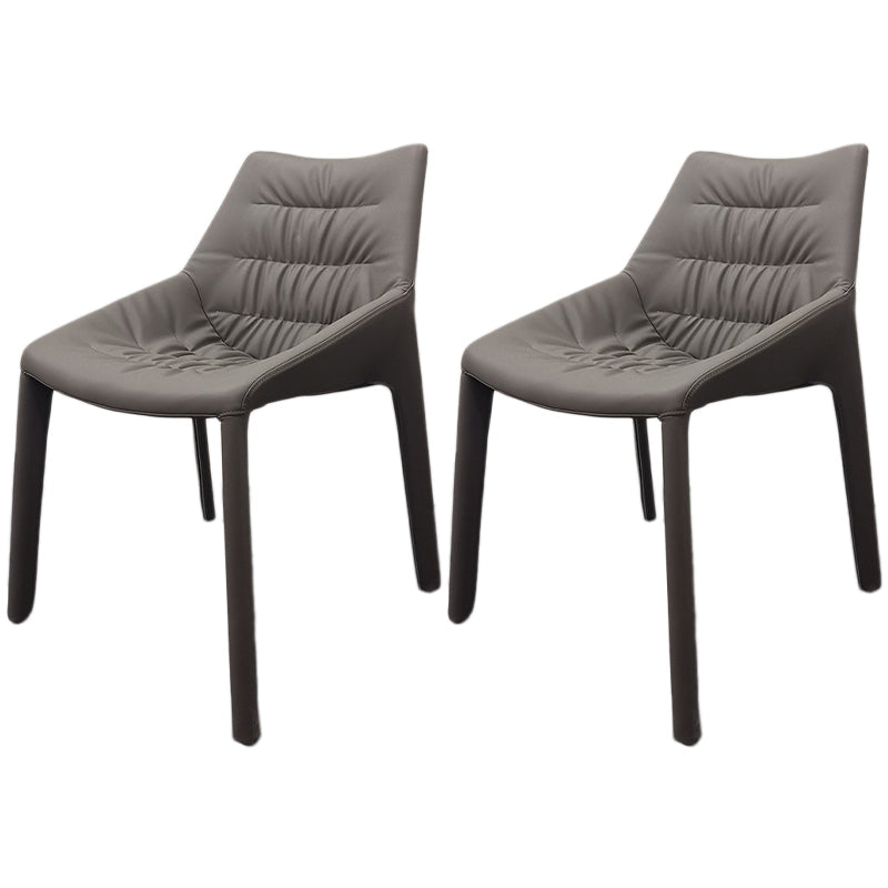 Chaise de salle à manger en acier contemporain Parsons Furniture en finition mate pour la maison