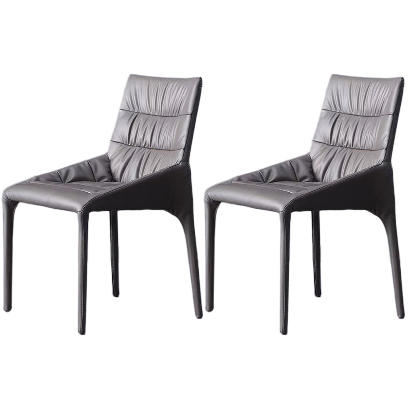 Chaise de salle à manger en acier contemporain Parsons Furniture en finition mate pour la maison