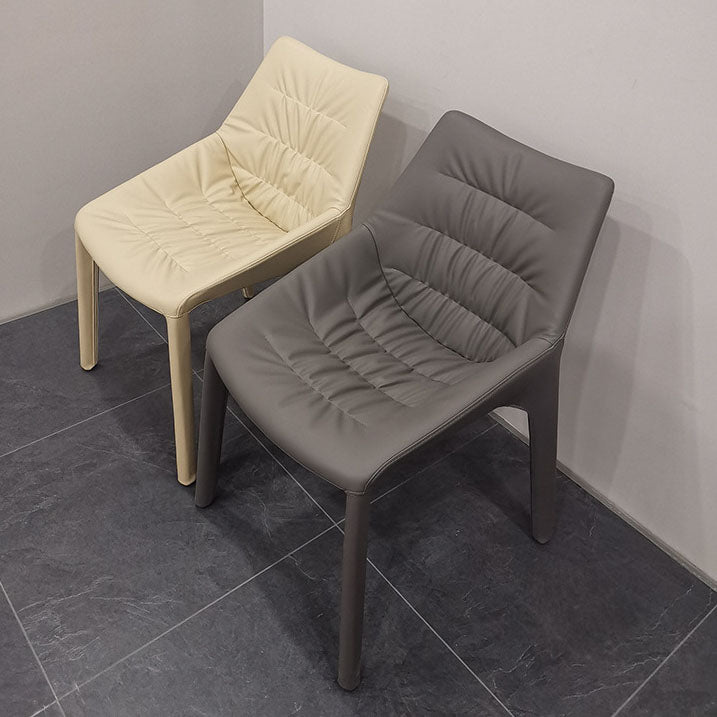 Chaise de salle à manger en acier contemporain Parsons Furniture en finition mate pour la maison