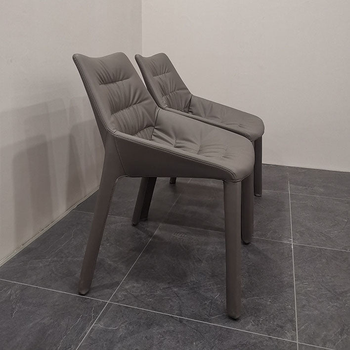 Chaise de salle à manger en acier contemporain Parsons Furniture en finition mate pour la maison
