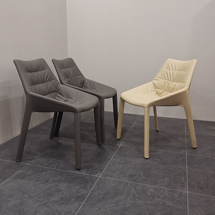 Chaise de salle à manger en acier contemporain Parsons Furniture en finition mate pour la maison