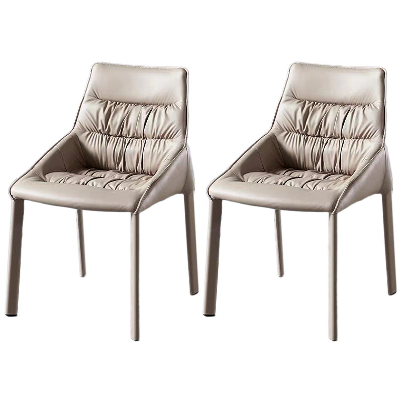 Chaise de salle à manger en acier contemporain Parsons Furniture en finition mate pour la maison