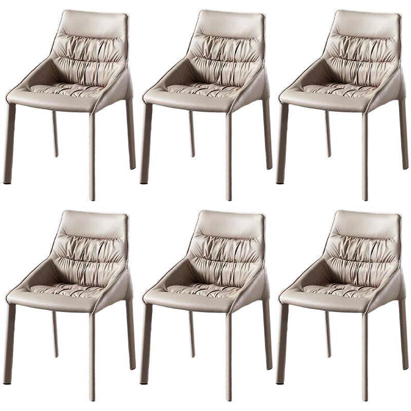 Chaise de salle à manger en acier contemporain Parsons Furniture en finition mate pour la maison