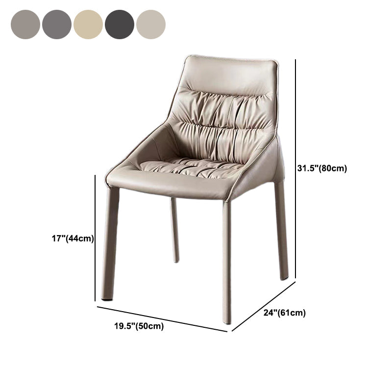 Chaise de salle à manger en acier contemporain Parsons Furniture en finition mate pour la maison