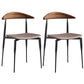Armless Dining Chairs Contemporary Open Back Dining Side Furniture in Matte Finish
