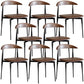 Armless Dining Chairs Contemporary Open Back Dining Side Furniture in Matte Finish