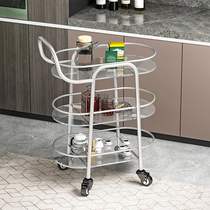 32.68" High Rolling Modern Prep Table Stone Prep Table for Dining Room