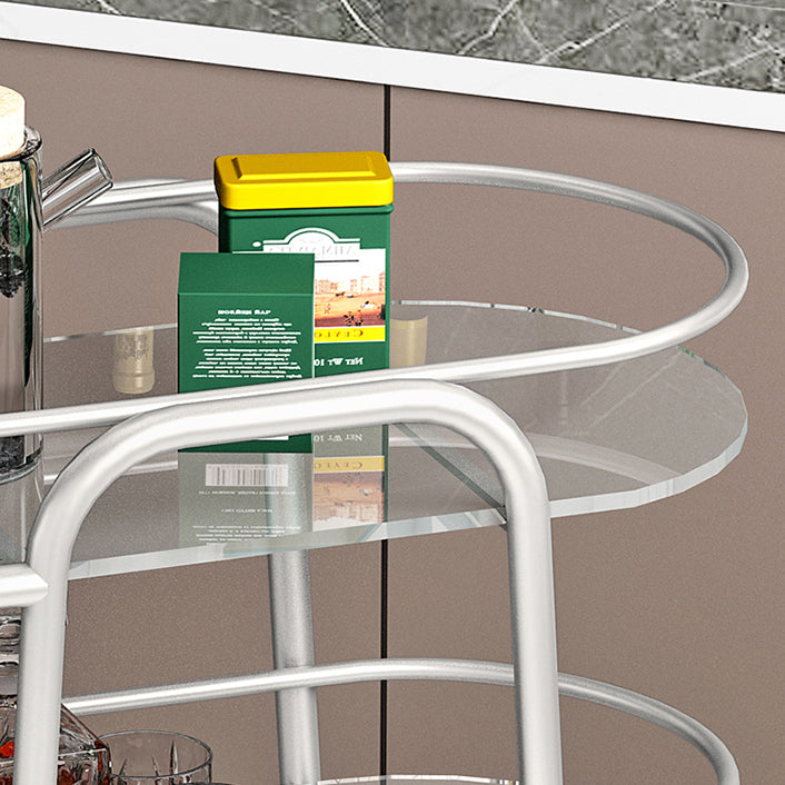 32.68" High Rolling Modern Prep Table Stone Prep Table for Dining Room