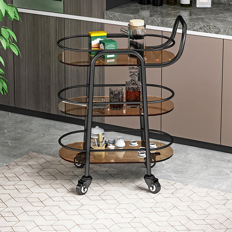 32.68" High Rolling Modern Prep Table Stone Prep Table for Dining Room