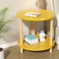 Nordic Square/Round Wood End Table 20.87" H 2-Tier Side Table
