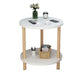 Nordic Square/Round Wood End Table 20.87" H 2-Tier Side Table