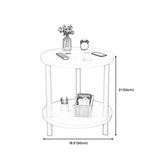 Nordic Square/Round Wood End Table 20.87" H 2-Tier Side Table