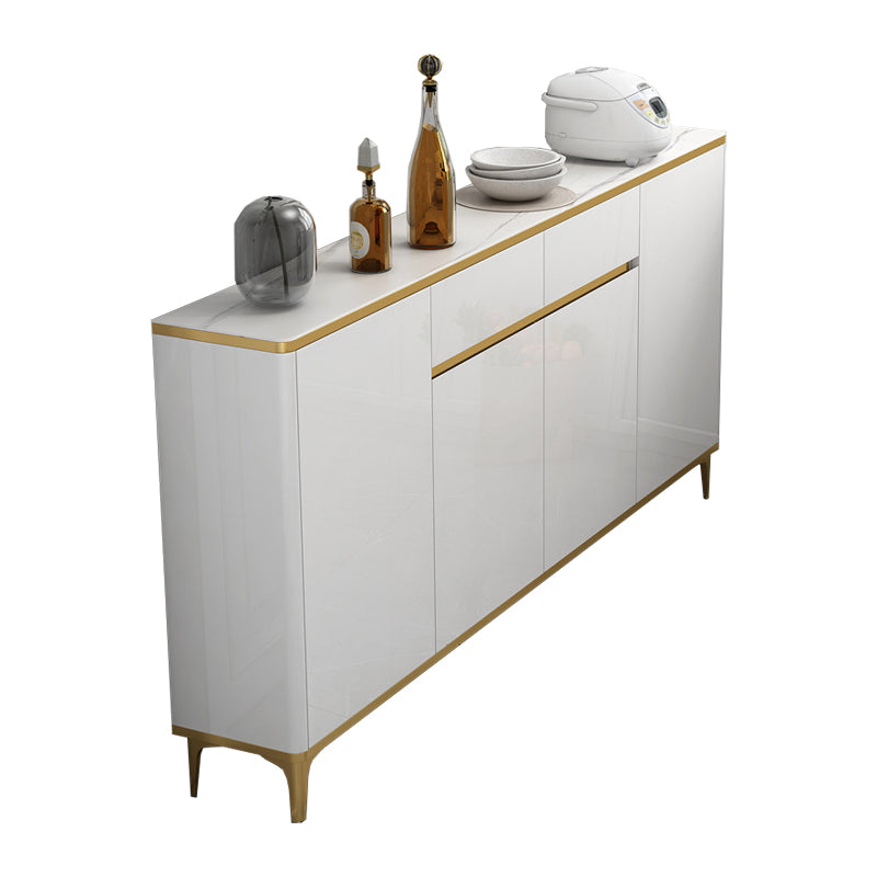 Glam Engineered Wood Sideboard Adjustable Shelves Dining Room Sideboard https: res.litfad.com site img item 2022 07 10 5297166 1200x1200.jpg Clearhalo 'buffet_sideboard' 'Buffets & Sideboards' 'furn' 'furn_buffet_sideboard' 'Furniture' 'Kitchen & Dining Furniture' 5297166
