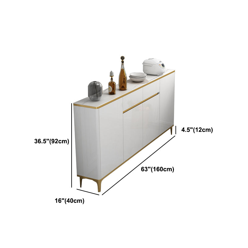 Glam Engineered Wood Sideboard Adjustable Shelves Dining Room Sideboard Clearhalo 'buffet_sideboard' 'Buffets & Sideboards' 'furn' 'furn_buffet_sideboard' 'Furniture' 'Kitchen & Dining Furniture' 5297171