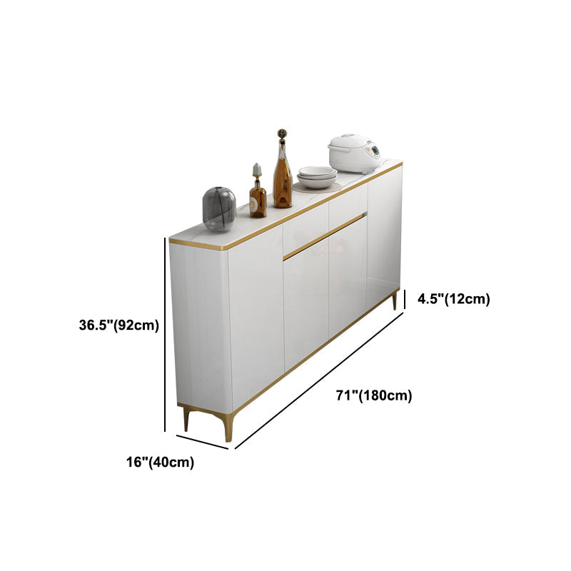 Glam Engineered Wood Sideboard Adjustable Shelves Dining Room Sideboard Clearhalo 'buffet_sideboard' 'Buffets & Sideboards' 'furn' 'furn_buffet_sideboard' 'Furniture' 'Kitchen & Dining Furniture' 5297172