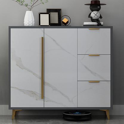 Sideboard glam sideboard in legno ingegnere grigio con porta per soggiorno