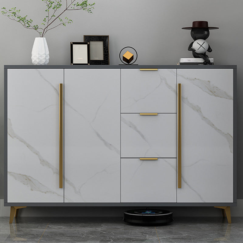 Sideboard glam sideboard in legno ingegnere grigio con porta per soggiorno