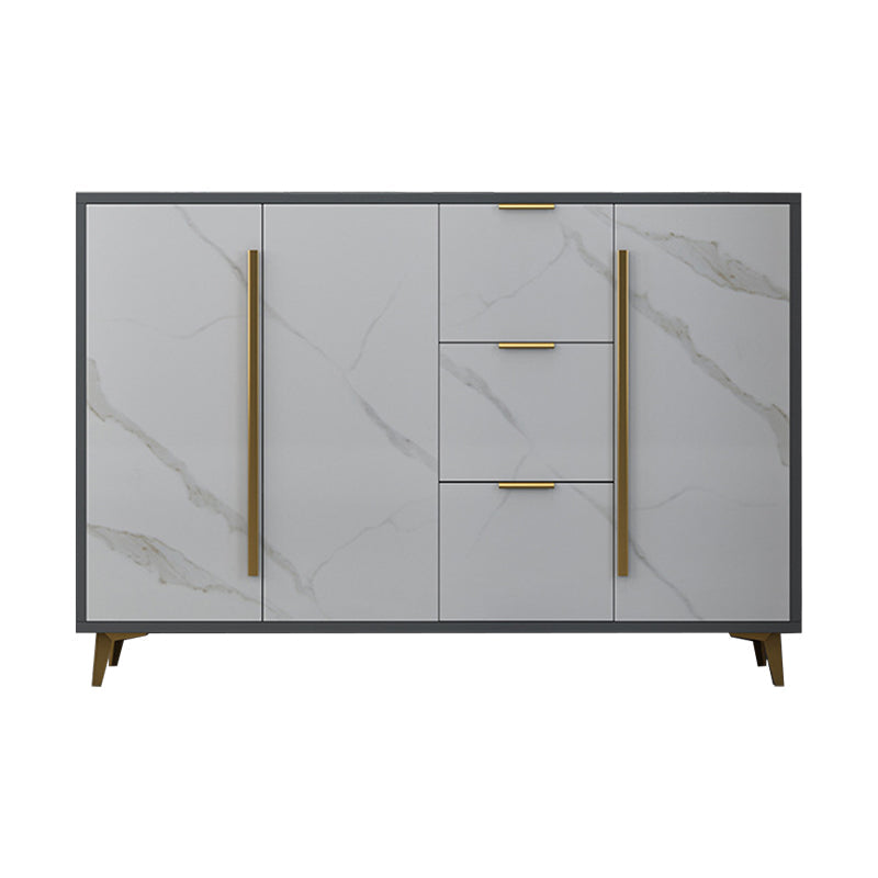 Sideboard glam sideboard in legno ingegnere grigio con porta per soggiorno