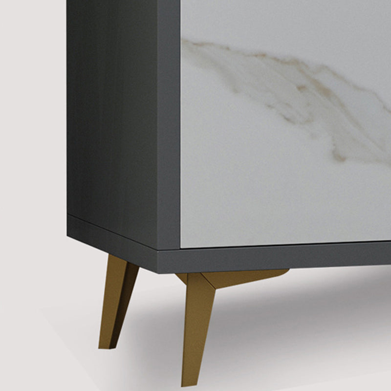 Sideboard glam sideboard in legno ingegnere grigio con porta per soggiorno
