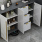 Sideboard glam sideboard in legno ingegnere grigio con porta per soggiorno