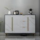 Sideboard glam sideboard in legno ingegnere grigio con porta per soggiorno