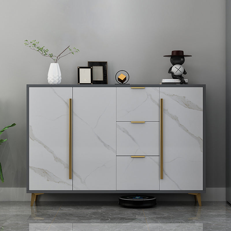 Sideboard glam sideboard in legno ingegnere grigio con porta per soggiorno