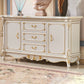 Sideboard Sideboard in pietra a 2 porte in stile glam per soggiorno