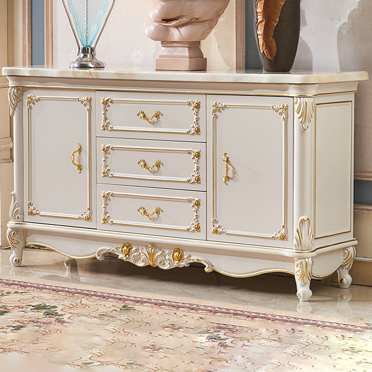 Sideboard Sideboard in pietra a 2 porte in stile glam per soggiorno