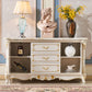 Sideboard Sideboard in pietra a 2 porte in stile glam per soggiorno