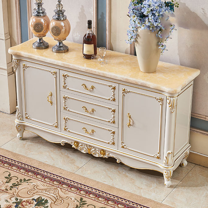 Sideboard Sideboard in pietra a 2 porte in stile glam per soggiorno