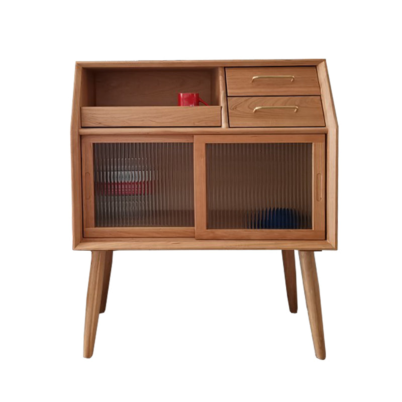 Stellino in legno in stile moderno Porte in vetro di altezza da 39 pollici per soggiorno per soggiorno