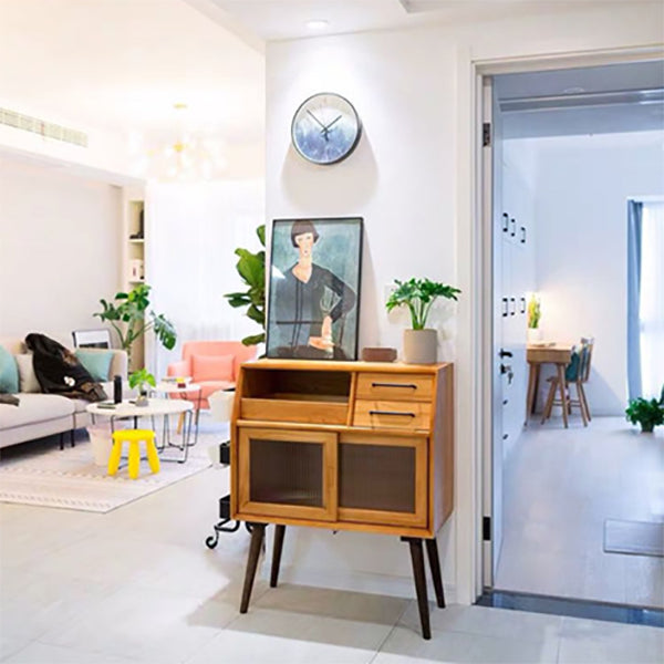 Stellino in legno in stile moderno Porte in vetro di altezza da 39 pollici per soggiorno per soggiorno