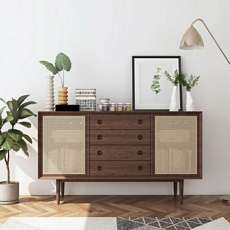 Sala da pranzo armadio in stile moderno 4 cassetto a 2 porte in pino