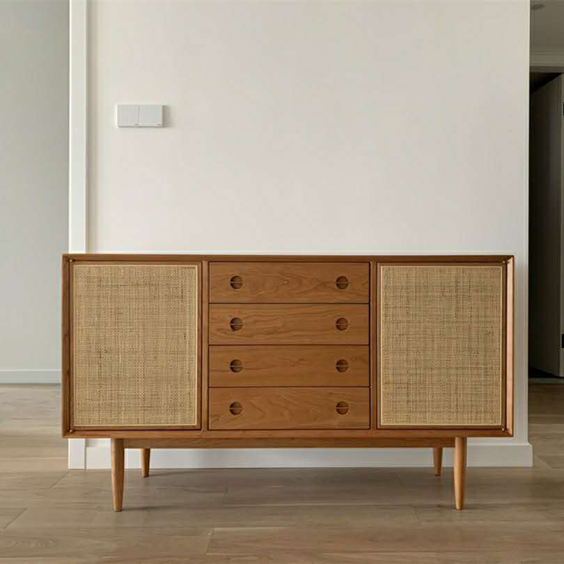 Sala da pranzo armadio in stile moderno 4 cassetto a 2 porte in pino