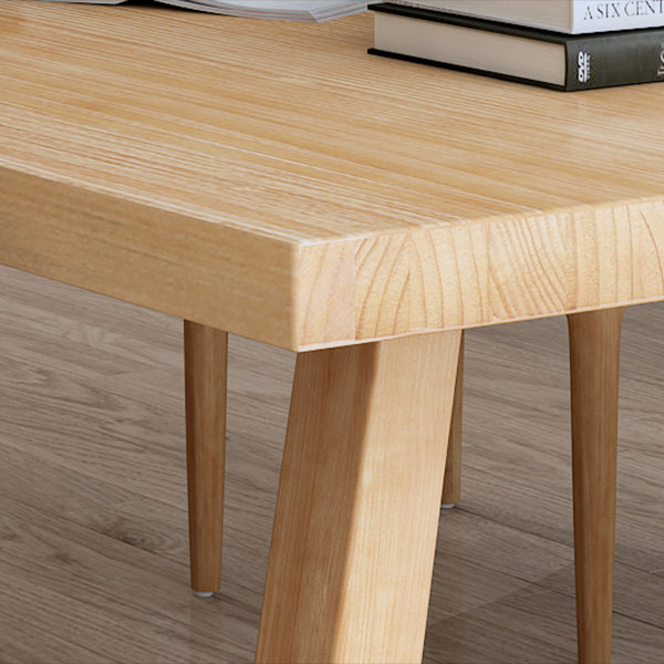 Contemporary Pine Wood Office Desk Rectangular Desk with Sled Base Clearhalo 'furn' 'furn_office_desk' 'Furniture' 'Office Desks' 'Office Furniture' 'office_desk' 5297329