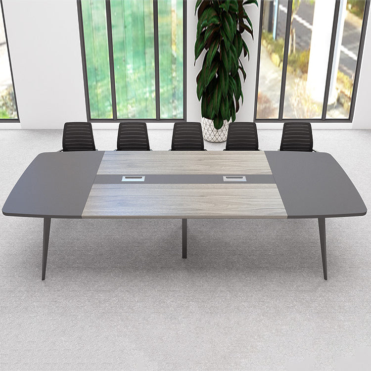 Scrivania industriale di scrittura di rettangolo in legno di gestione dei cavi da ufficio