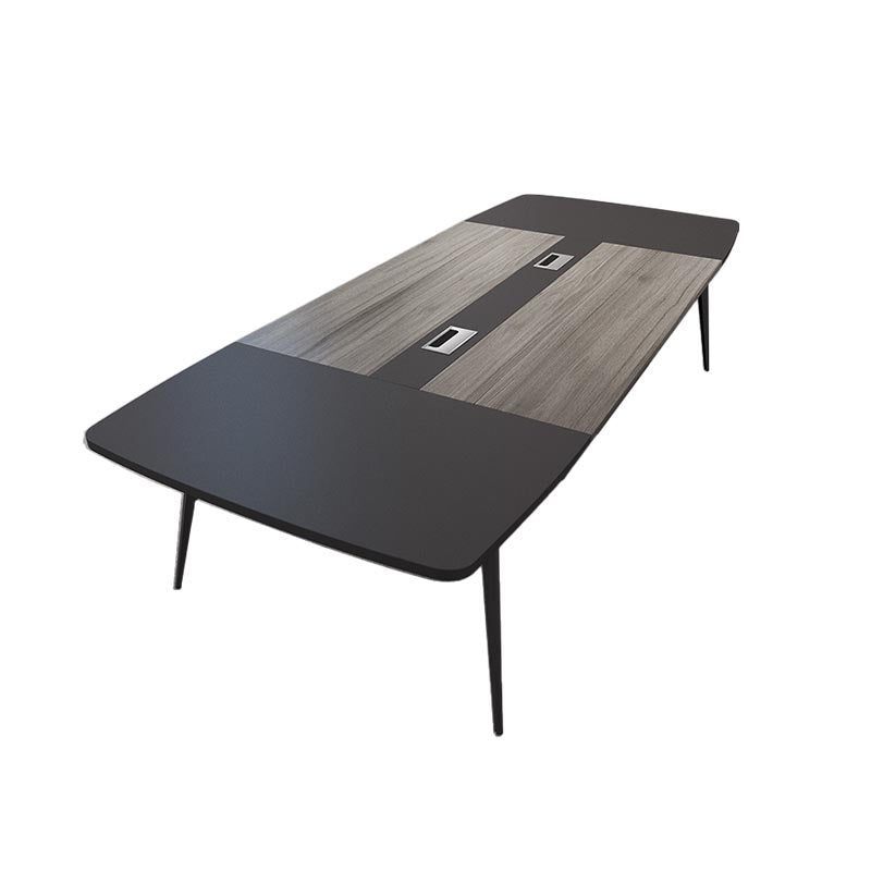 Scrivania industriale di scrittura di rettangolo in legno di gestione dei cavi da ufficio