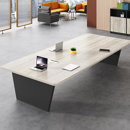 Scrivania di scrittura in stile industriale scrivania curva in legno per ufficio