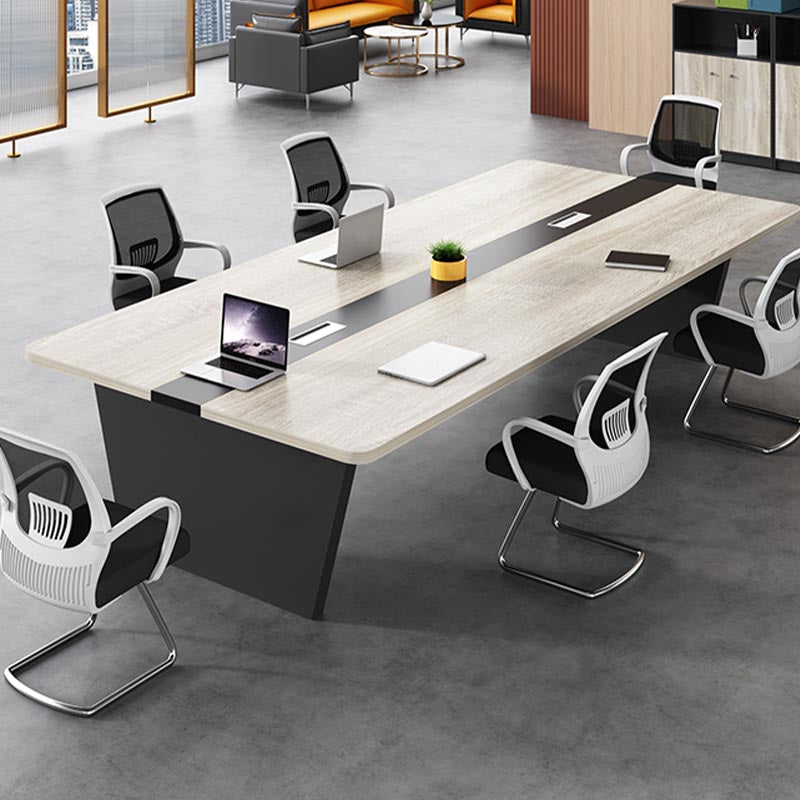 Scrivania di scrittura in stile industriale scrivania curva in legno per ufficio