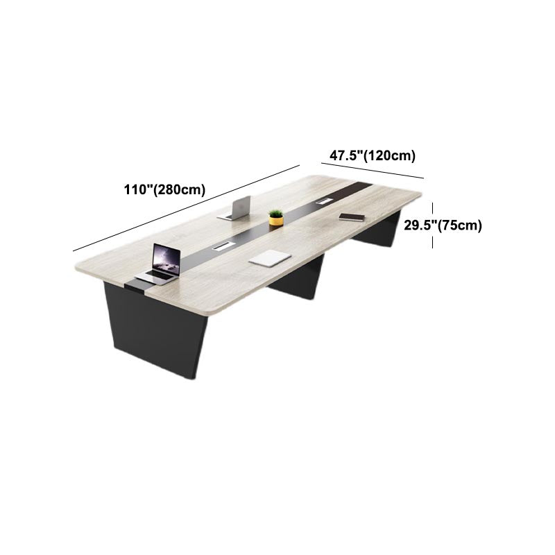 Scrivania di scrittura in stile industriale scrivania curva in legno per ufficio