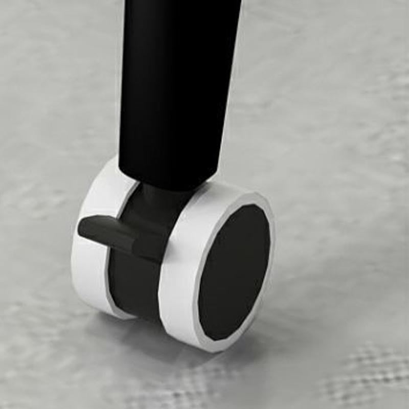 Scrivania rettangolare di scrittura top in legno fabbricato naturale con ruote a tracota