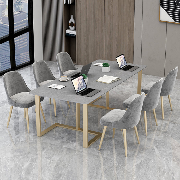 Thuiskantoor rechthoekige vergadertabel luxe vaste schrijfbureau